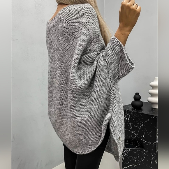 Aspen Batwing Knit Sweater - Gray - Picture 4 of 5